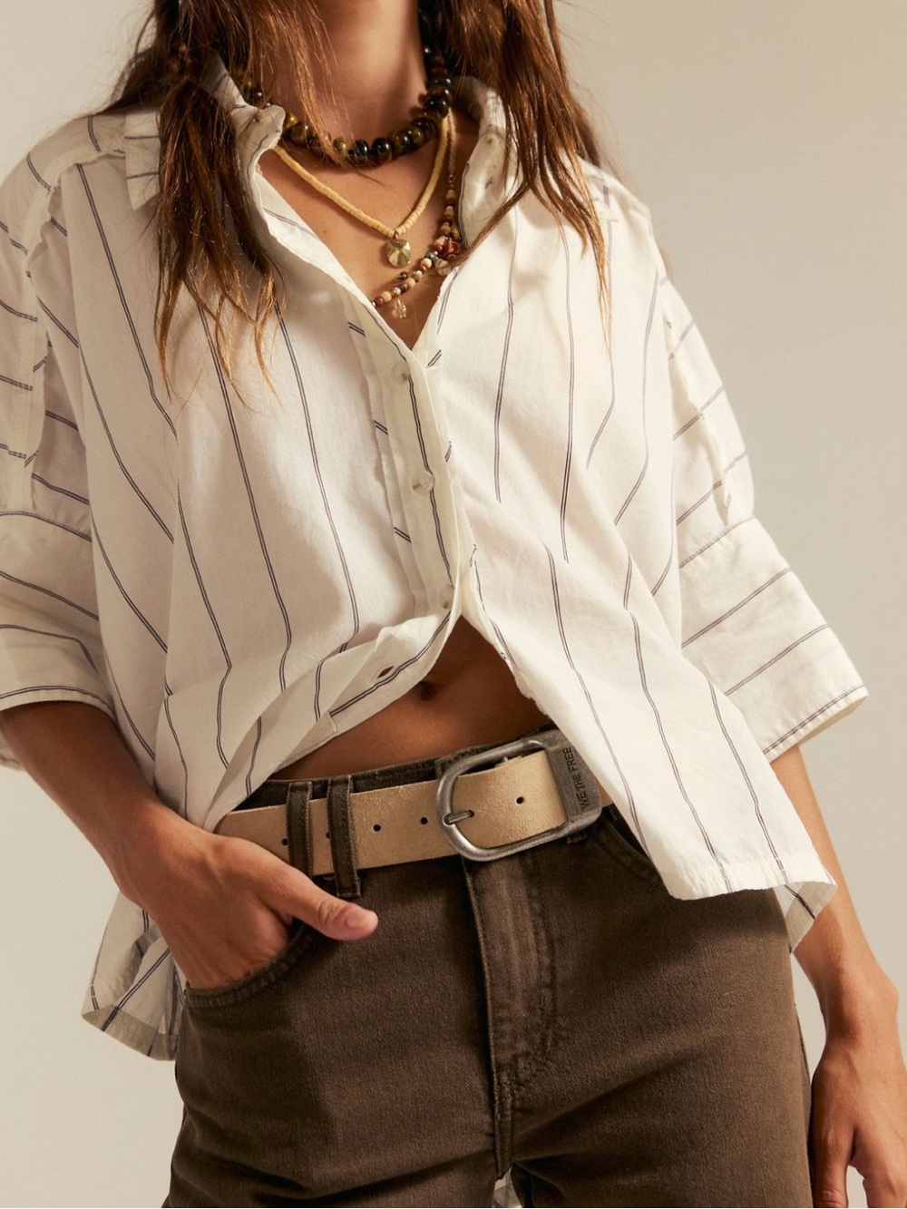 We The Free Seaside Cotton Stripe Shirt